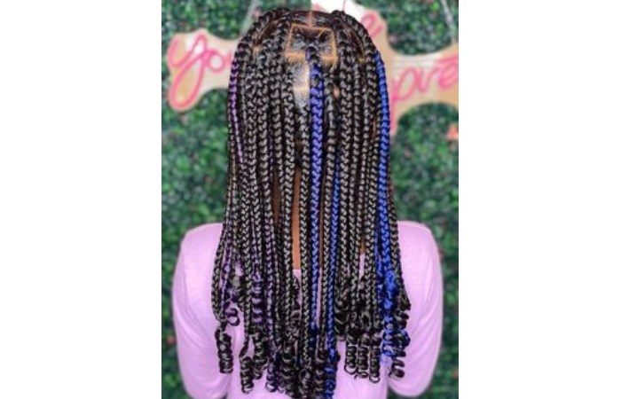 Box Braids with Color