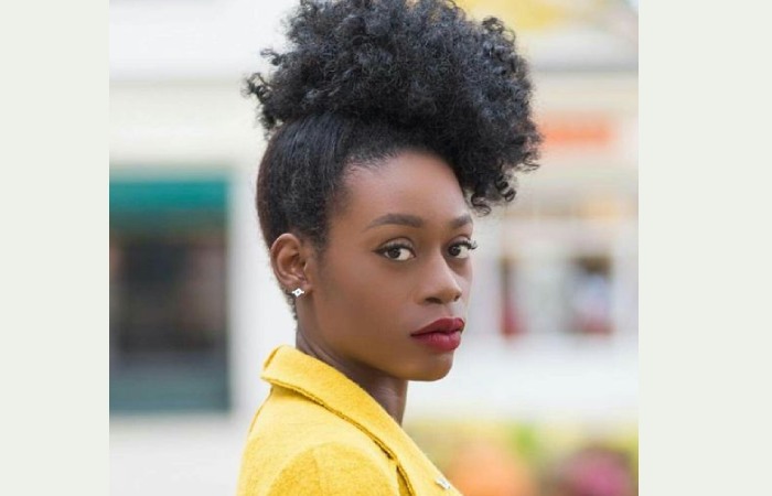 High Puff with Front Twists