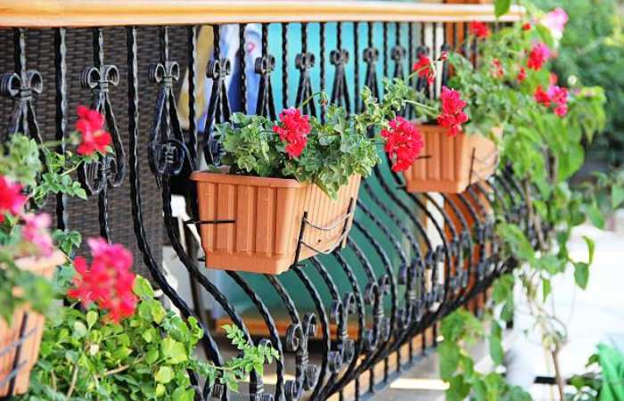 Iron Grill with Plant Pot Space