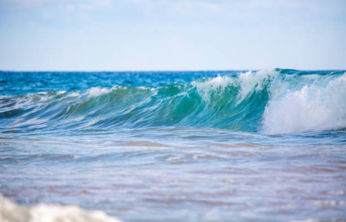 Ocean Waves Crashing on the Shore