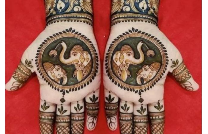 Elephant Motif Bridal Mehndi