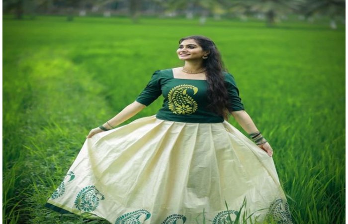 Embroidered Skirt and Blouse