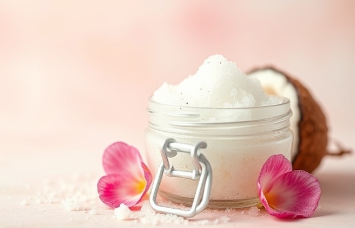 Rosewater Scrub with Sugar and Coconut Oil